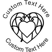 Heart-2 Embossing Seal. Choose your mount and view your custom text in a live preview. Find all your custom embossing needs at atozstamps.com