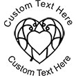 Heart-2 Embossing Seal. Choose your mount and view your custom text in a live preview. Find all your custom embossing needs at atozstamps.com