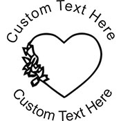 Heart-3 Embossing Seal. Choose your mount and view your custom text in a live preview. Find all your custom embossing needs at atozstamps.com