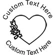 Heart-3 Embossing Seal. Choose your mount and view your custom text in a live preview. Find all your custom embossing needs at atozstamps.com