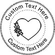 Heart-3 Embossing Seal. Choose your mount and view your custom text in a live preview. Find all your custom embossing needs at atozstamps.com