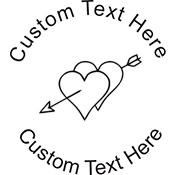 Heart-4 Embossing Seal. Choose your mount and view your custom text in a live preview. Find all your custom embossing needs at atozstamps.com