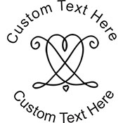 Heart-7 Embossing Seal. Choose your mount and view your custom text in a live preview. Find all your custom embossing needs at AtoZstamps.com