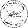 Holly Embossing Seal. Choose your mount and view your custom text in a live preview. Find all your custom embossing needs at AtoZstamps.com