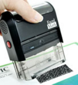 Self Inking Stamp, 2 Sided, Re-inkable Ink Pad, Thousands of Quality Impressions