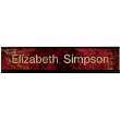 2in. x 10in. Customizable Black Frame Standard Aluminum Desk Sign