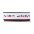 2 in. X 8 in. Pedestal Aluminum Desk Sign Gold Frame