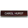 2 in. X 10 in. Pedestal Aluminum Desk Sign Silver Frame