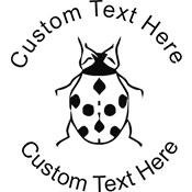 Ladybug Embossing Seal. Choose your mount and view your custom text in a live preview. Find all your custom embossing needs at AtoZstamps.com