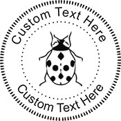 Ladybug Embossing Seal. Choose your mount and view your custom text in a live preview. Find all your custom embossing needs at AtoZstamps.com