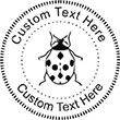 Ladybug Embossing Seal. Choose your mount and view your custom text in a live preview. Find all your custom embossing needs at AtoZstamps.com