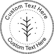 Leaf Embossing Seal. Choose your mount and view your custom text in a live preview. Find all your custom embossing needs at AtoZstamps.com