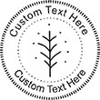 Leaf Embossing Seal. Choose your mount and view your custom text in a live preview. Find all your custom embossing needs at AtoZstamps.com