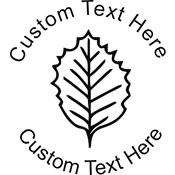 Leaf-2 Embossing Seal. Choose your mount and view your custom text in a live preview. Find all your custom embossing needs at AtoZstamps.com