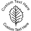 Leaf-2 Embossing Seal. Choose your mount and view your custom text in a live preview. Find all your custom embossing needs at AtoZstamps.com