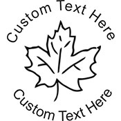 Leaf-3 Embossing Seal. Choose your mount and view your custom text in a live preview. Find all your custom embossing needs at AtoZstamps.com