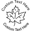 Leaf-3 Embossing Seal. Choose your mount and view your custom text in a live preview. Find all your custom embossing needs at AtoZstamps.com