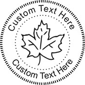 Leaf-3 Embossing Seal. Choose your mount and view your custom text in a live preview. Find all your custom embossing needs at AtoZstamps.com