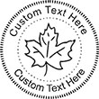 Leaf-3 Embossing Seal. Choose your mount and view your custom text in a live preview. Find all your custom embossing needs at AtoZstamps.com