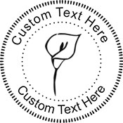 Lily Embossing Seal. Choose your mount and view your custom text in a live preview. Find all your custom embossing needs at Embossingseal.com