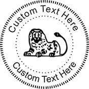 Lion Embossing Seal. Choose your mount and view your custom text in a live preview. Find all your custom embossing needs at Embossingseal.com