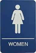 Molded ADA Signage Women 6" x 9" 