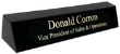 MDSB21912 - Marble Desk Sign Black 2" x 10.5"