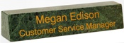 Marble Desk Sign Green 2" x 10.5"