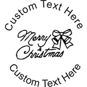 MERRYXMAS Embossing Seal. Choose your mount and view your custom text in a live preview. Find all your custom embossing needs at AtoZstamps.com