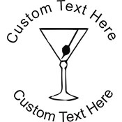 Martini Embossing Seal. Choose your mount and view your custom text in a live preview. Find all your custom embossing needs at Embossingseal.com