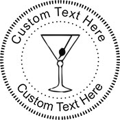 Martini Embossing Seal. Choose your mount and view your custom text in a live preview. Find all your custom embossing needs at Embossingseal.com