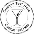 Martini Embossing Seal. Choose your mount and view your custom text in a live preview. Find all your custom embossing needs at Embossingseal.com
