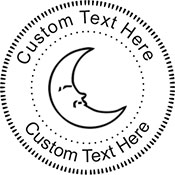 Moon Embossing Seal. Choose your mount and view your custom text in a live preview. Find all your custom embossing needs at Embossingseal.com