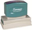 Xstamper pre-inked stamps feature a laser engraved die for durability, preinked with up to 50,000 impressions before reinking.