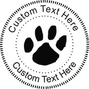 Paw Embossing Seal. Choose your mount and view your custom text in a live preview. Find all your custom embossing needs at atozstamps.com