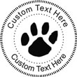 Paw Embossing Seal. Choose your mount and view your custom text in a live preview. Find all your custom embossing needs at atozstamps.com