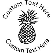 Pineapple Embossing Seal. Choose your mount and view your custom text in a live preview. Find all your custom embossing needs at atozstamps.com