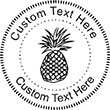 Pineapple Embossing Seal. Choose your mount and view your custom text in a live preview. Find all your custom embossing needs at atozstamps.com