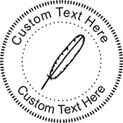 Quill-1 Embossing Seal. Choose your mount and view your custom text in a live preview. Find all your custom embossing needs at atozstamps.com