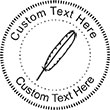 Quill-1 Embossing Seal. Choose your mount and view your custom text in a live preview. Find all your custom embossing needs at atozstamps.com