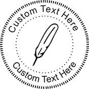 Quill-2 Embossing Seal. Choose your mount and view your custom text in a live preview. Find all your custom embossing needs at atozstamps.com