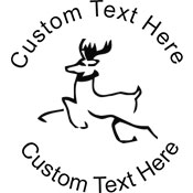 Reindeer-2 Embossing Seal. Choose your mount and view your custom text in a live preview. Find all your custom embossing needs at atozstamps.com