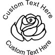 Rose-1 Embossing Seal. Choose your mount and view your custom text in a live preview. Find all your custom embossing needs at atozstamps.com