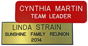 Standard Engraved Name Badge Text Only 1 " x 3"
