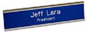 Standard Wall Engraved Sign with Holder 2" x 8" 