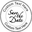 Save the Date Embossing Seal. Choose your mount and view your custom text in a live preview. Find all your custom embossing needs at atozstamps.com