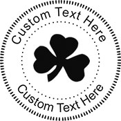 Shamrock Embossing Seal. Choose your mount and view your custom text in a live preview. Find all your custom embossing needs at atozstamps.com