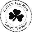 Shamrock Embossing Seal. Choose your mount and view your custom text in a live preview. Find all your custom embossing needs at atozstamps.com