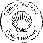 Seashell Embossing Seal. Choose your mount and view your custom text in a live preview. Find all your custom embossing needs at atozstamps.com