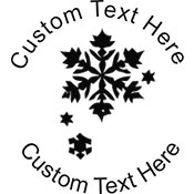 Snow-1 Embossing Seal. Choose your mount and view your custom text in a live preview. Find all your custom embossing needs at atozstamps.com